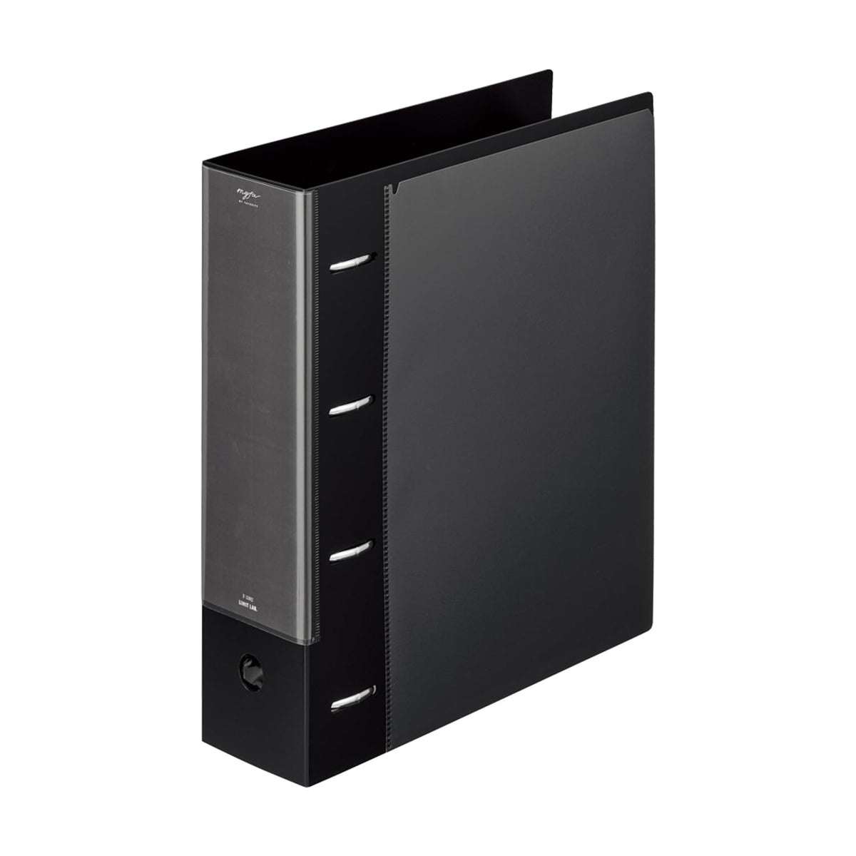 Lihit Lab Collection Ring File, Mini, A5, A5 Wide, A4, A4 Wide or A4 Super-Wide with 2 or 4 Rings and Polypropylene Cover for Cards, Photos and Papers, Jet Black or Milky White