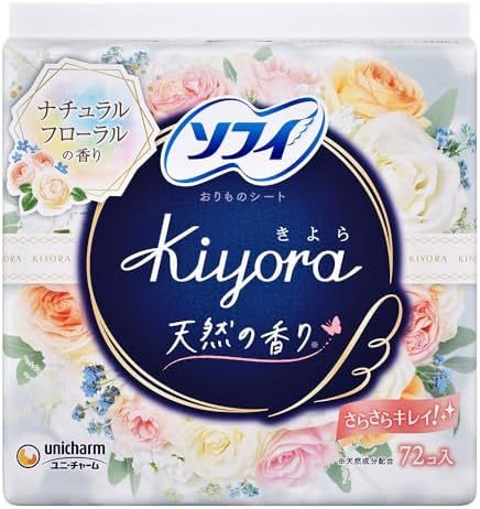 Sofy Kiyora Natural Floral panty liners, 72 sheets