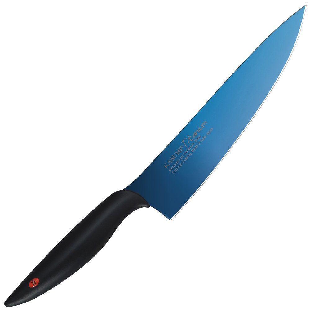 Sumikama Kasumi Titanium Blue Knife With Diamond Sharpener