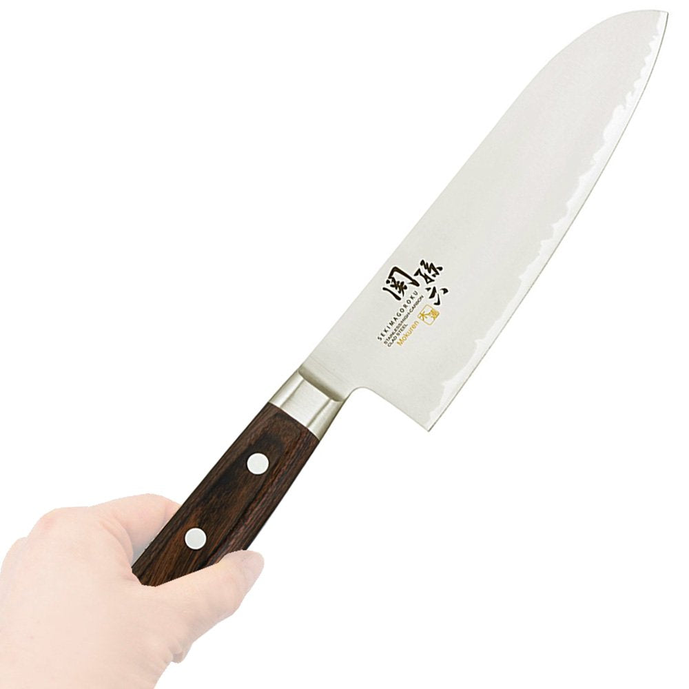 KAI Seki Magoroku Mokuren Triple-Layer Santoku Knife 165 mm