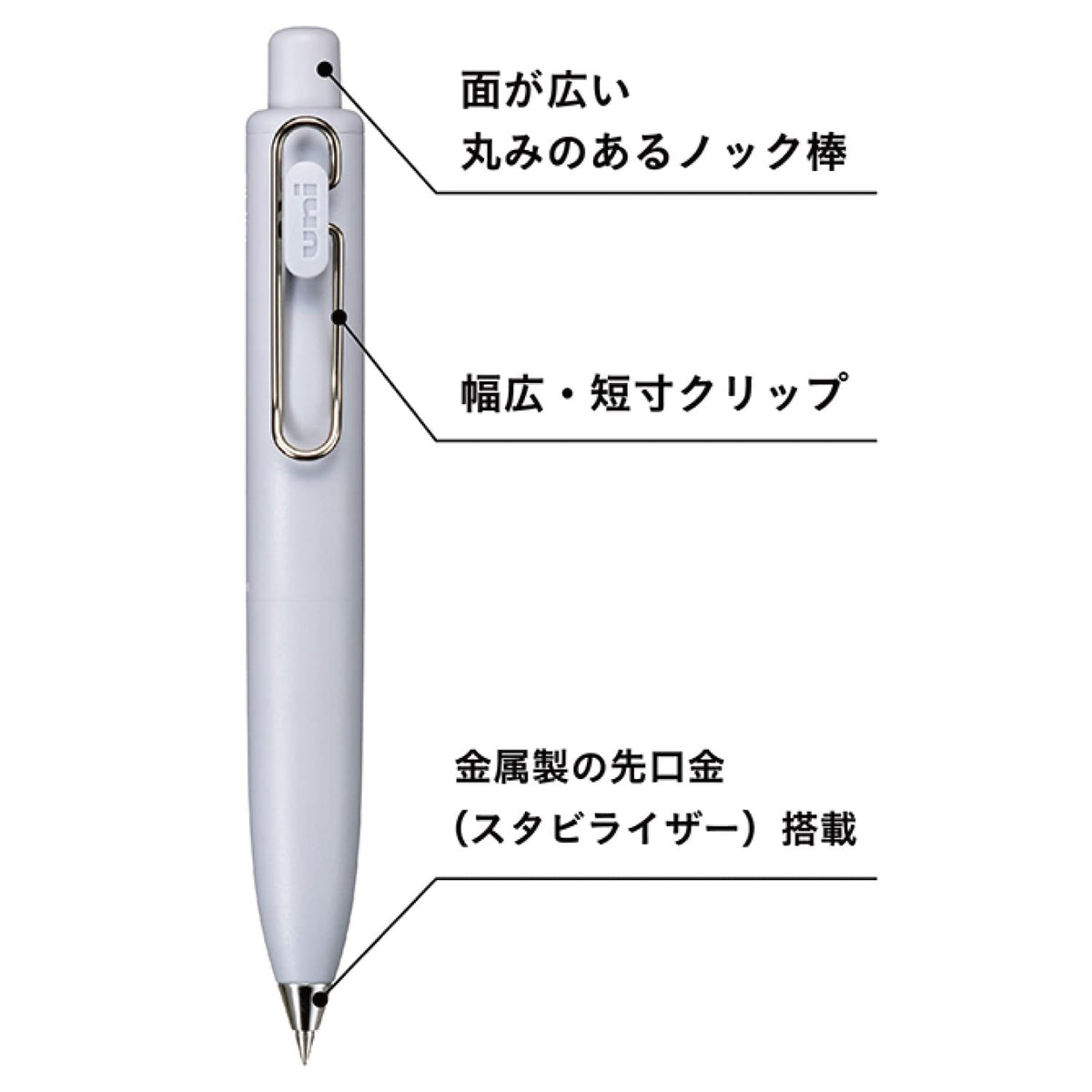 Mitsubishi Pencil uni-ball one P Gel Pen, Short Retractable Pen with Stabilizer Tip, Black Ink, 13.9 x 19.2 x 116.8 mm and 13.7 g, 0.38 or 0.5 mm, 8 Colours