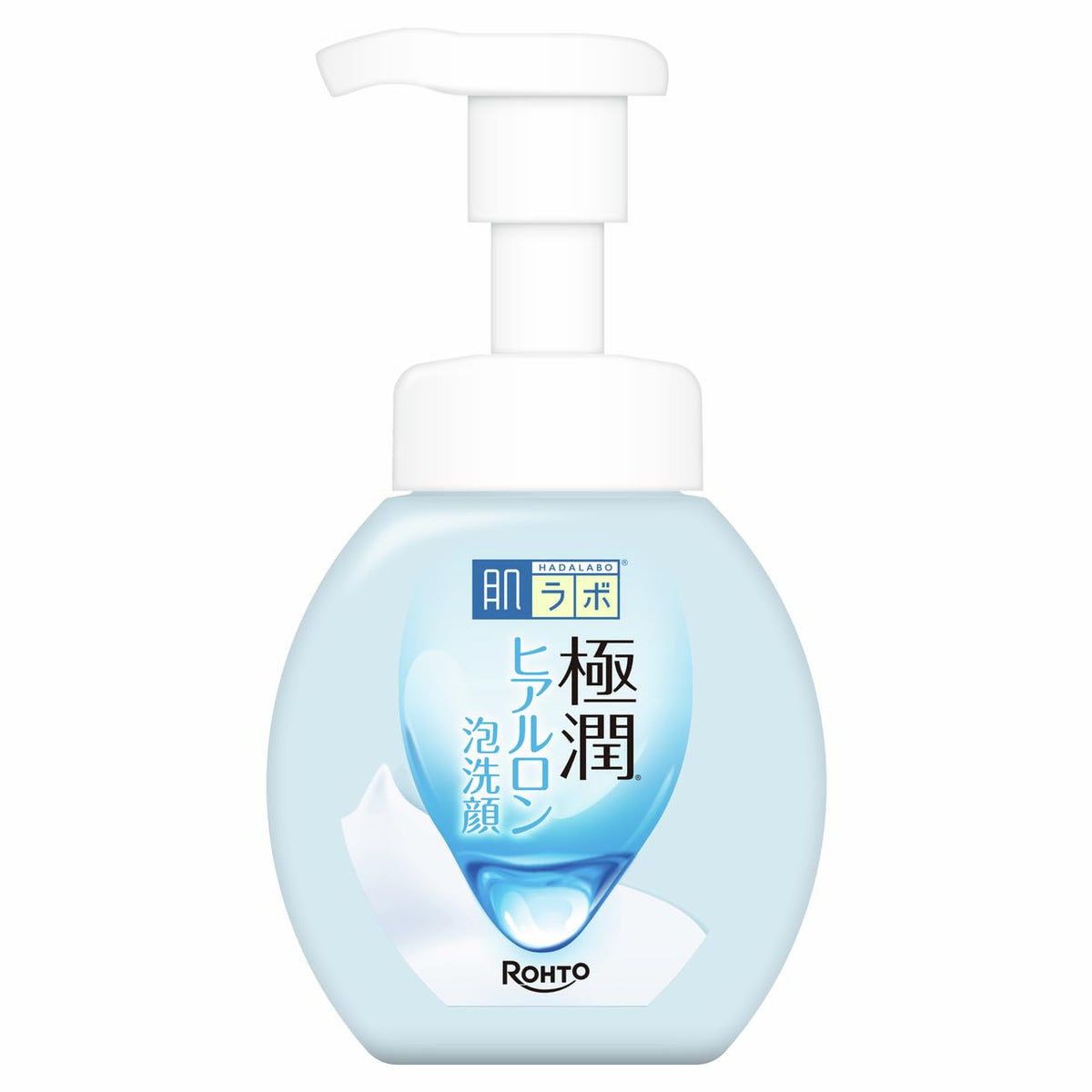 Hyaluronic Foam Face Wash 160 mL Pump, Dense Foam with Three Types of Hyaluronic Acid, Fragrance-Free, Alcohol-Free, Removes Makeup, Made in Japan