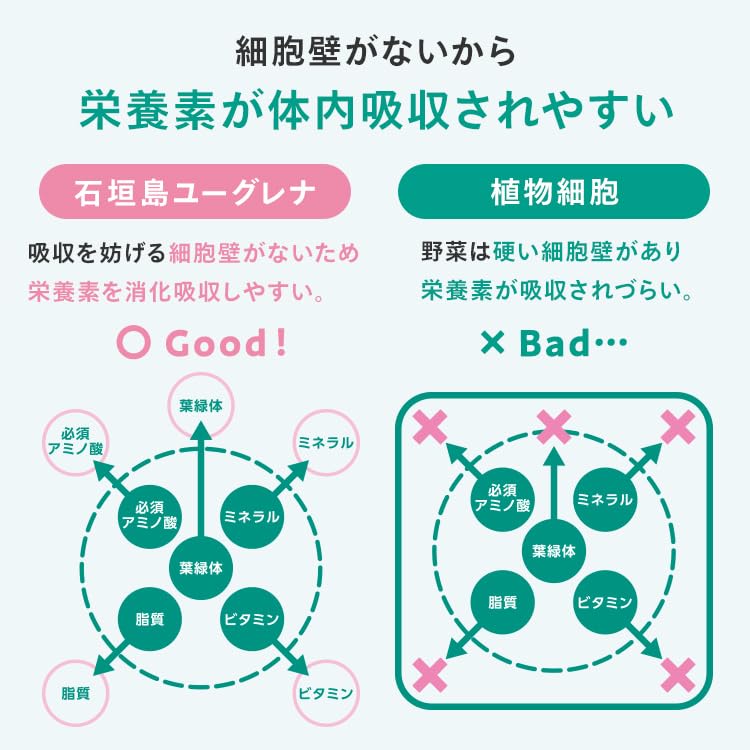 ユーグレナ Premium Green Capsule — 1.5 billion Euglena cells per 6 capsules
