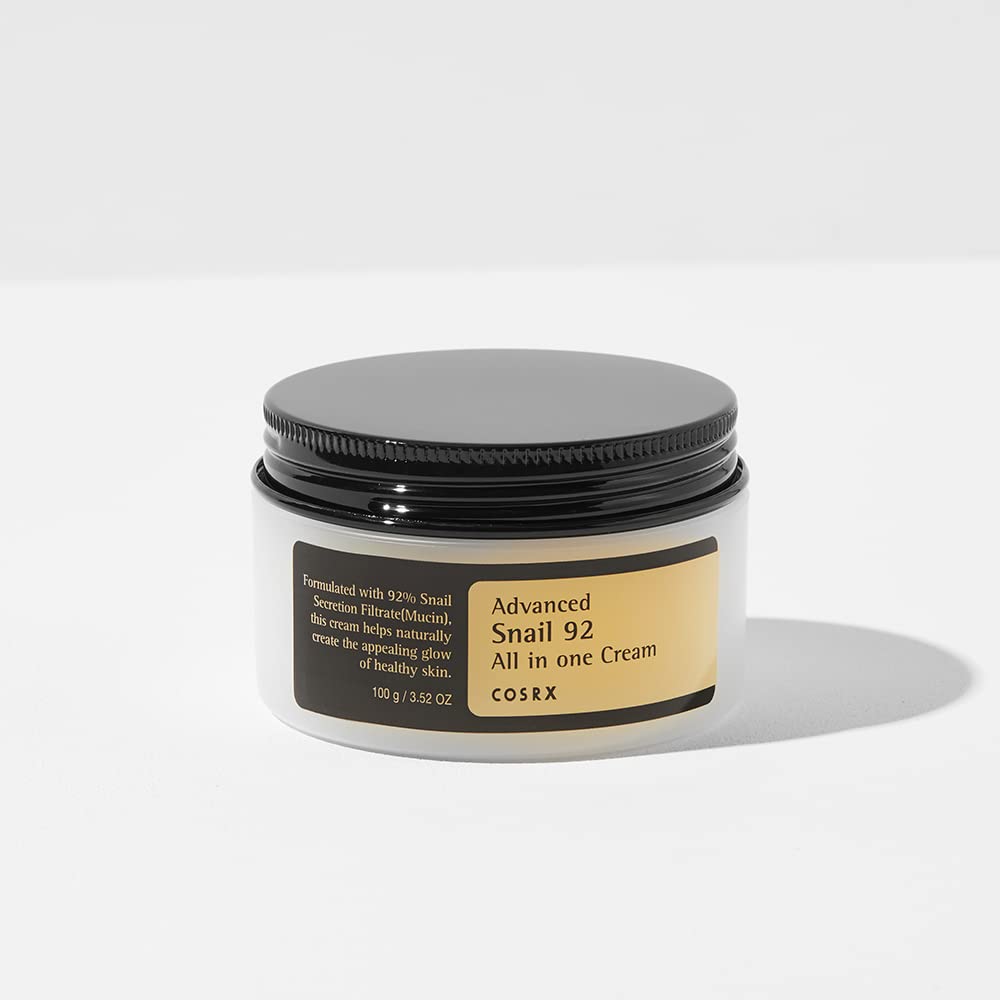 COSRX Advanced Snail 92 All in One Cream, 92% Snail Secretion Filtrate Moisturising Face Cream, 100 g