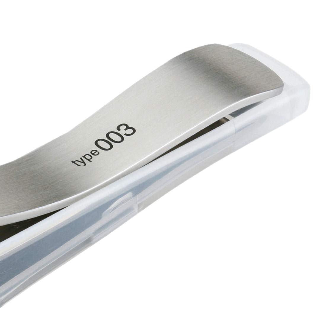 KAI Type 003 Nail Clipper KE0103, Stainless Steel Curved-Blade Nail Clipper with Built-In Nail File and Clear Case