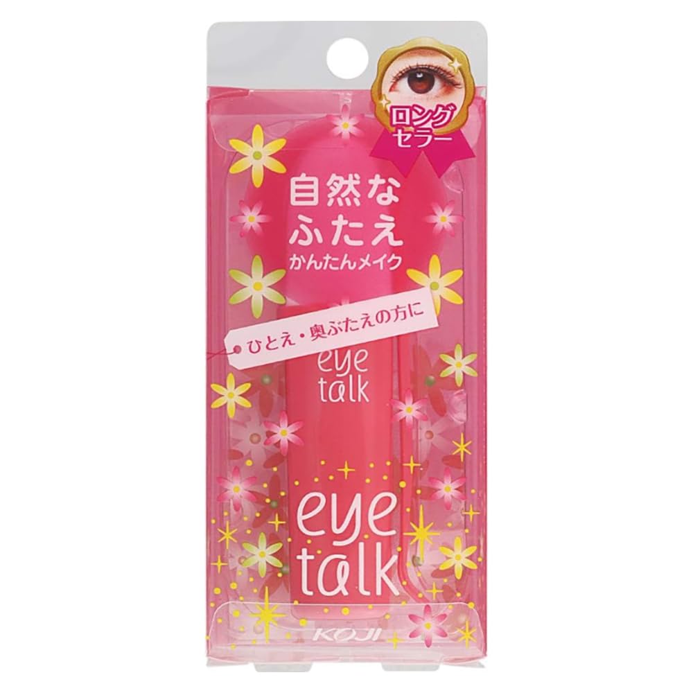 Koji Eye Talk Double Eyelid Liquid Glue, Clear-Drying Eyelid Makeup with Dual-Way Pusher, 8 mL