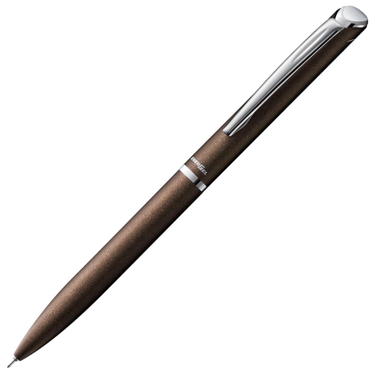 Pentel EnerGel Philography Gel Ink Ballpoint Pen 0.5 mm, Rotary Slim Brass Barrel Pen with Fast-Drying Black Ink, 20 x 15 x 150 mm and 25 g, Black, Silver, White, Brown, Blue, Red and Pastel Colours