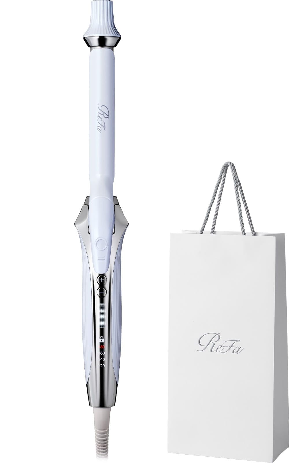 ReFa Curl Iron Pro AM-HL-03A, Hair Curling Iron with Four Temperature Steps and Multi-Voltage Worldwide Use, 19, 26, 32 or 38 mm, Black or White