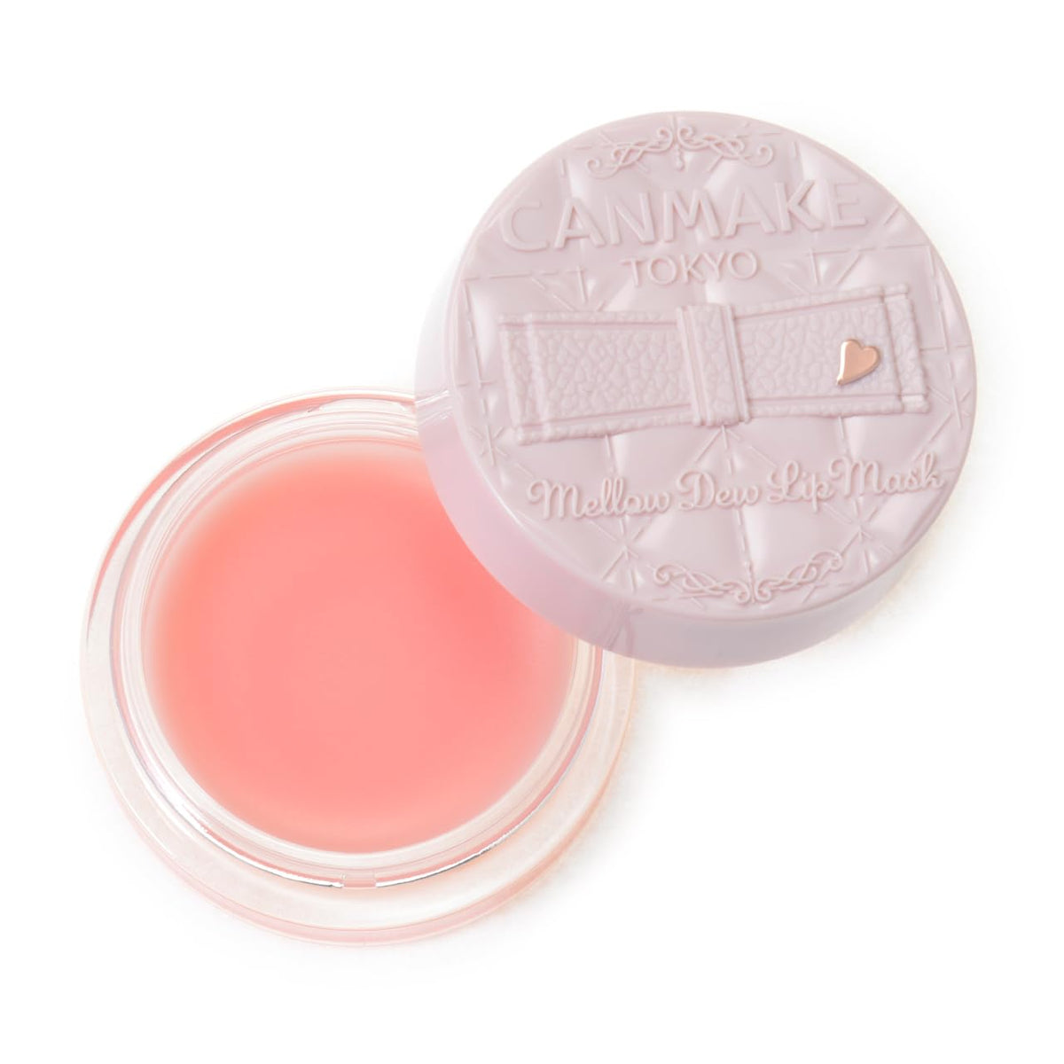 Canmake Mellow Dew Lip Mask, 01 Clear Pink, Overnight Intensive Moisturizing Lip Care, 4 g Jar with Spatula