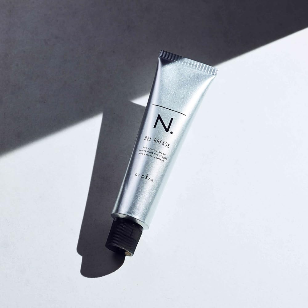 napla N. Homme Gel Grease 80 g, Water-Based Hair Styling Gel Grease with Shea Butter and Hydrolyzed Silk, Iyokan Citrus Scent