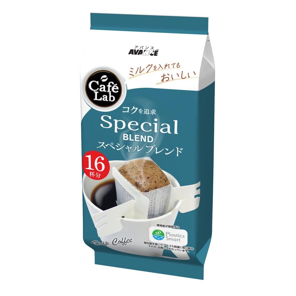 Cafe Lab Special Blend Drip Coffee, 16 Drip Bags of 6 g, Rich Body With Vietnamese and Brazilian Beans