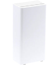 Yamazaki Tower Kitchen Knife and Scissors Stand, Slim Steel Block that Holds Knives and Kitchen Scissors, 11 x 7 x 22.3 cm and 930 g, White