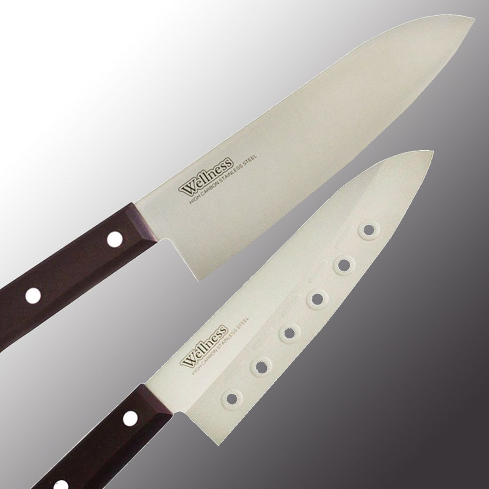 KAI Wellness Stainless Knife — Santoku, Petty And Perforated