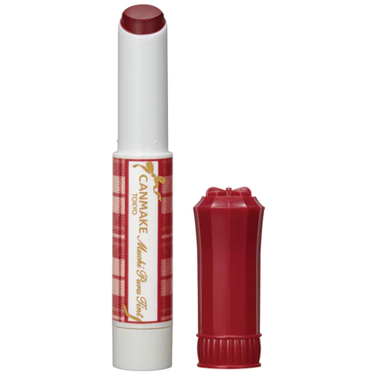Canmake Muchi Puru Tint, Glossy Plumping-Look Lip Tint Stick with Cooling Feel and Honey, Shea and Argan Oil, 2.5 g