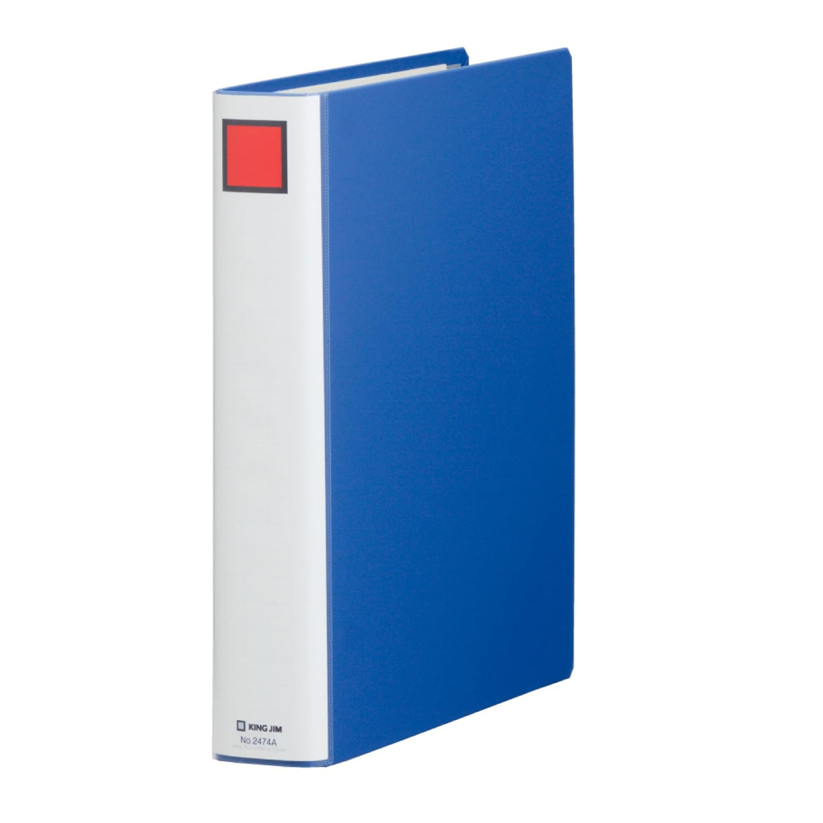 King Jim King File Super Dotch Easy A4 Portrait Two-Hole File, Olefin-Covered Lever Binder Opening Left or Right, 80 mm Hole Spacing, 200 to 1,000 Sheets, 307 x 243 mm, Blue or Grey
