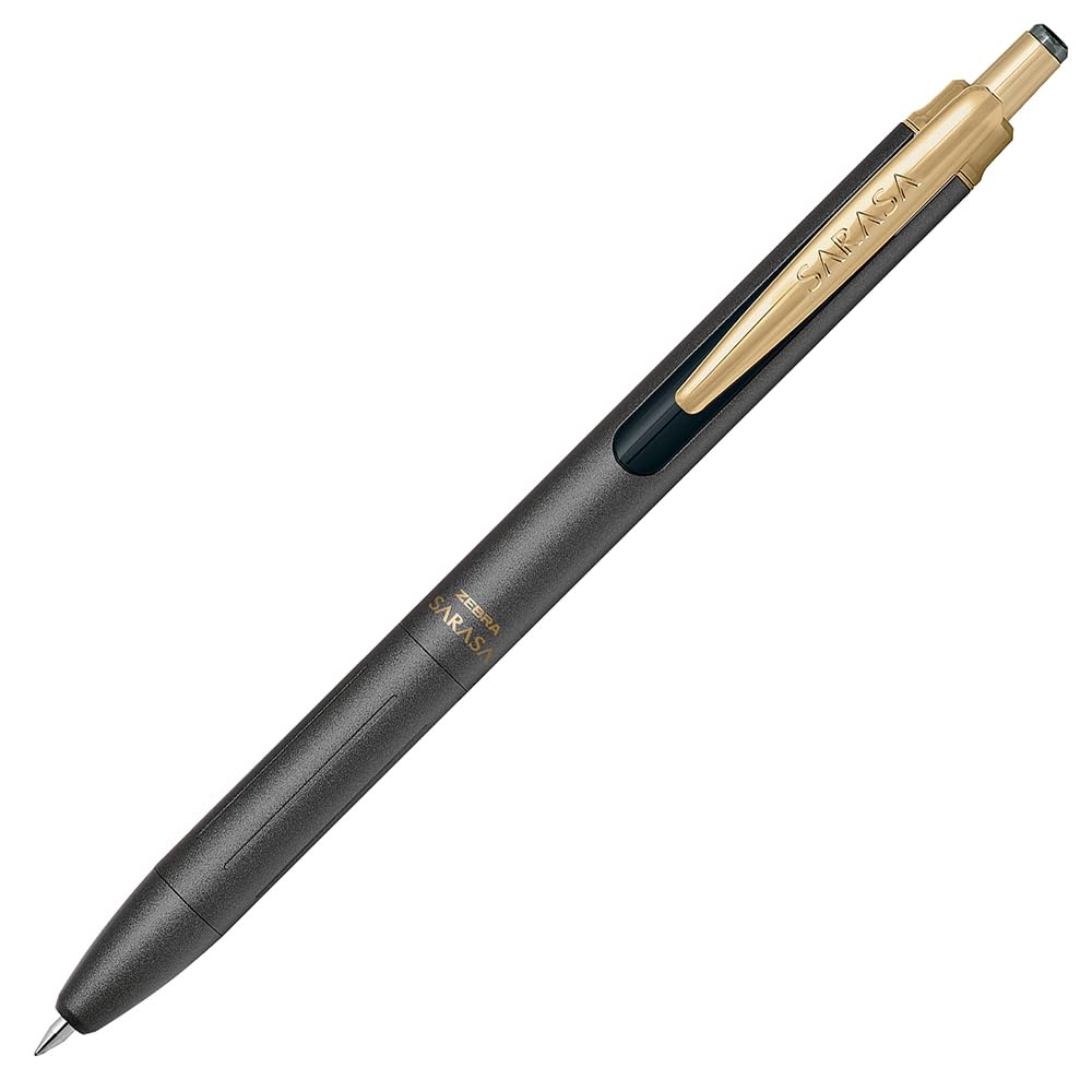 ZEBRA Sarasa Grand Gel Ballpoint Pen 0.5 mm, Retractable with Gold Binder Clip, Water-Based Pigment Water-Resistant Ink, 10.3 x 142.6 mm and 19.3 g, 11 Ink Colours, 1 or 3 Pens