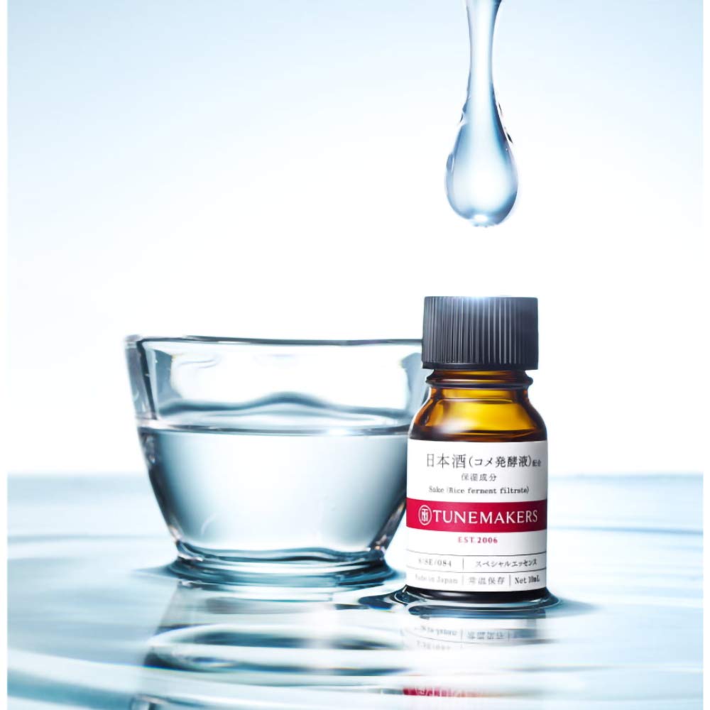 TUNEMAKERS Sake Rice Ferment Filtrate Undiluted Serum 10 ml, Single-Ingredient Skin-Conditioning Care Used Alone, Layered or Blended
