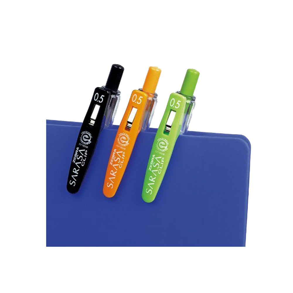 Zebra Sarasa Clip Gel Pens 0.5 mm, 10 Colors, P-JJ15-10C