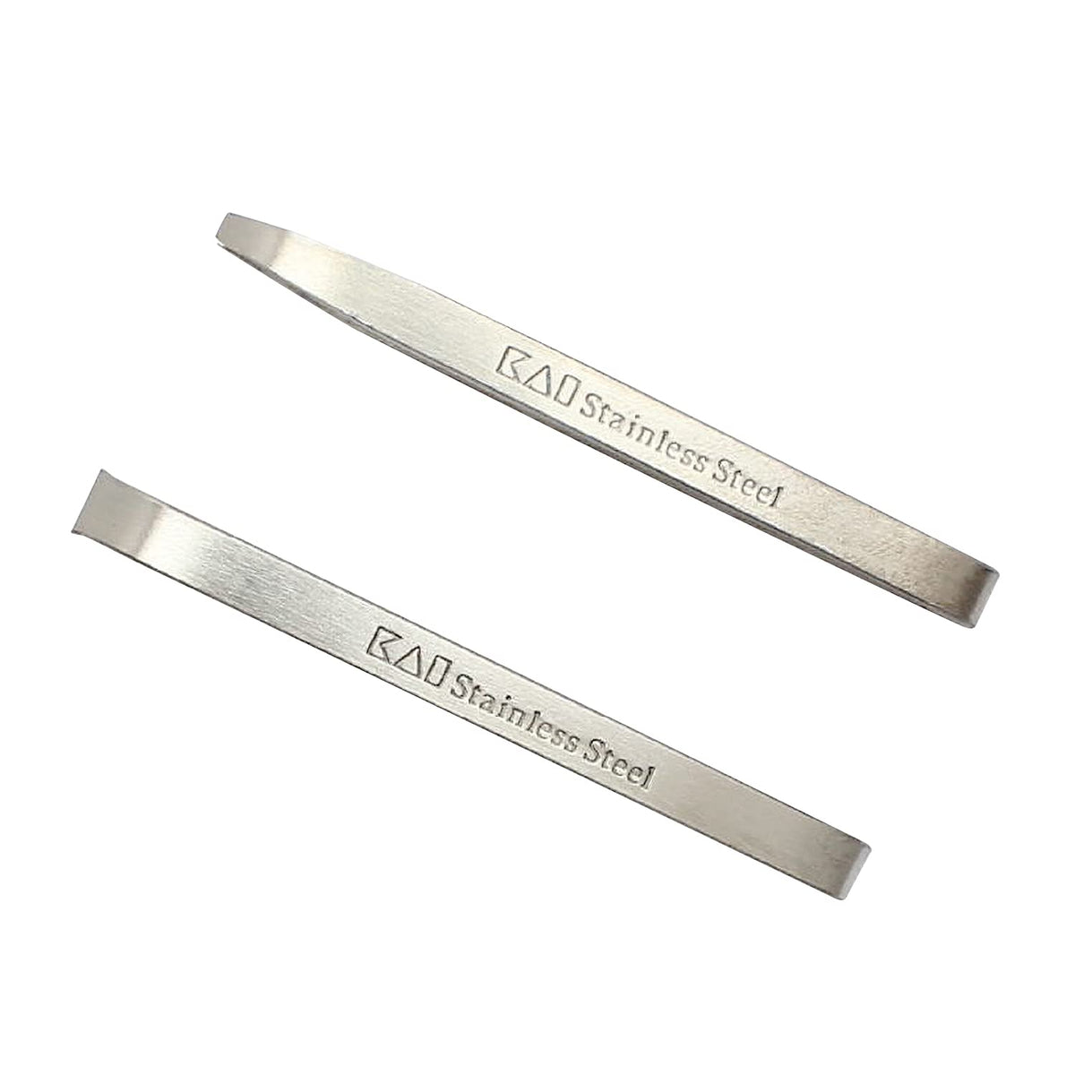 KAI Standard Select Tweezers Set, Flat-Tip and Fine-Tip Stainless Steel Eyebrow and Hair Tweezers HL0402