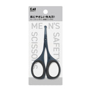 KAI Men's Safety Scissors KQ1838, Titanium Black Round-Tip Nose Hair Scissors with Large Non-Slip Resin Rings