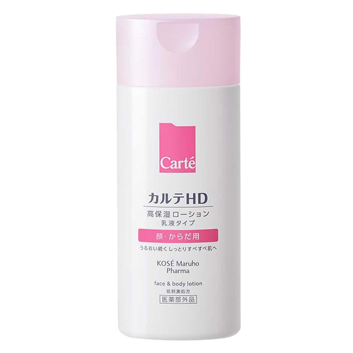 Carte HD Medicated Moisture Face and Body Lotion, Heparinoid and Dipotassium Glycyrrhizate Quasi-Drug for Dry Skin, Fragrance-Free, 220 mL Bottle, 410 mL Pump or 370 mL Refill