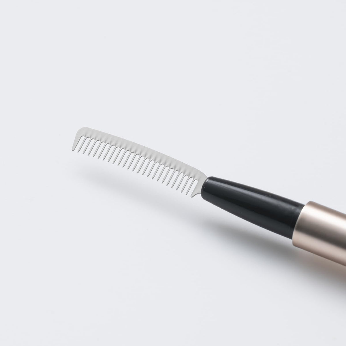 KAI Mini Maru Mascara Comb KQ2212, Slide-Cap Portable Metal Lash Comb for Separating Lashes and Removing Clumps