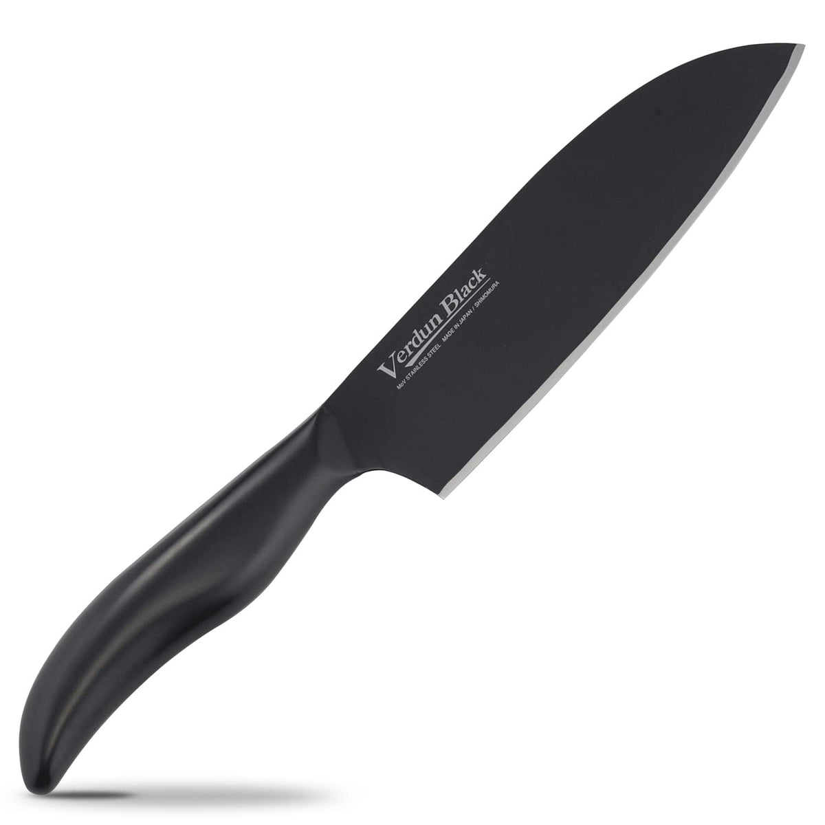 Shimomura Verdun Black All-Stainless Santoku Knife