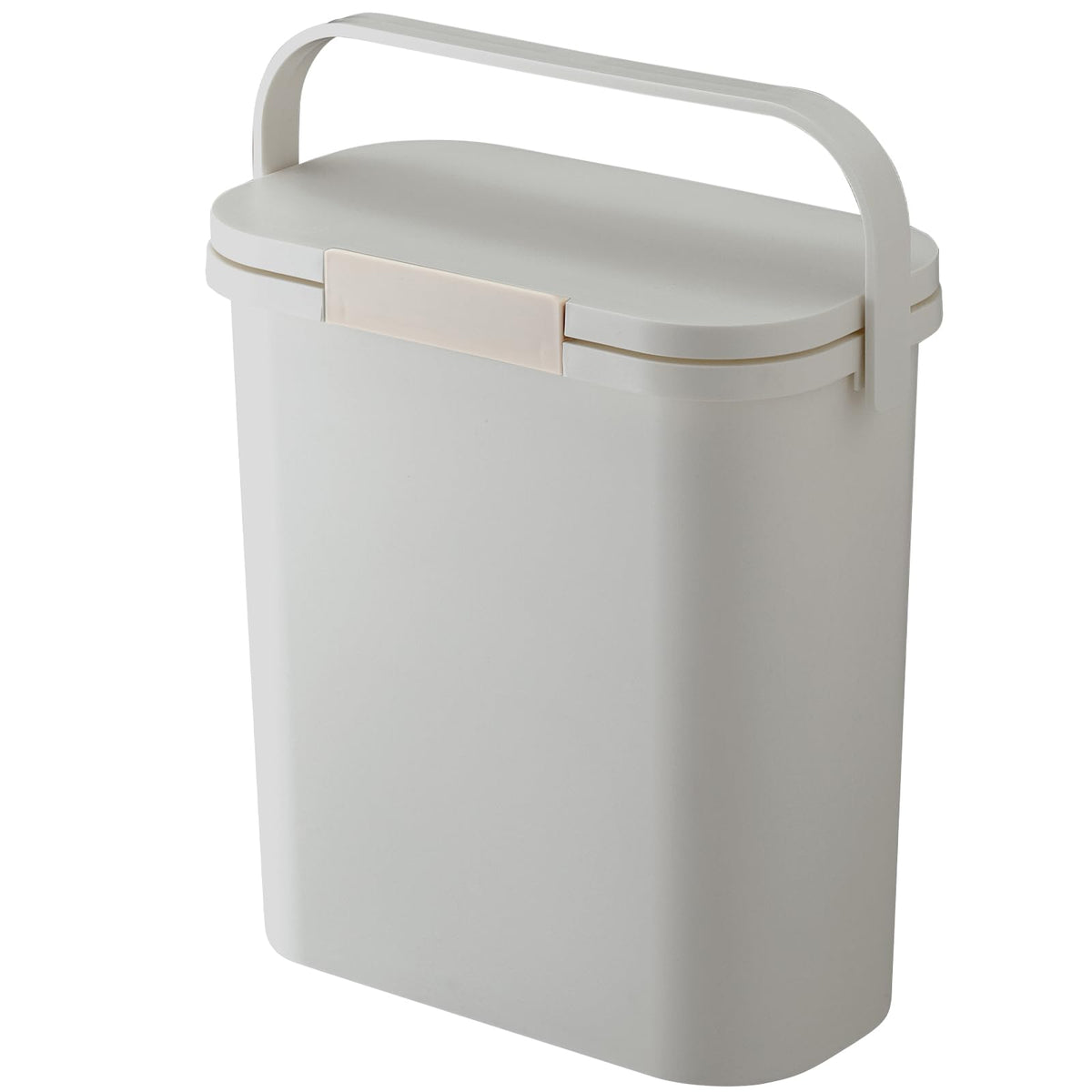 Risu Home&Home Carry Odor-Control Pail 10L, Lidded Trash Can with Lock, Gasket, Handle and Washable Inner Container, Made in Japan