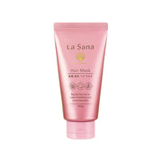 La Sana Seaweed and Sea Mud Hair Mask 160 g, Rinse-Off Intensive Repair Treatment for Damaged Hair with White Clay and Sea Silt, Rosehip Scent, Made in Japan