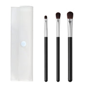KAI Cosmeup Kumano Brush Eyeshadow Brush Set of 3 (S, M, L) with Horse Hair Bristles and a Case, Made in Japan