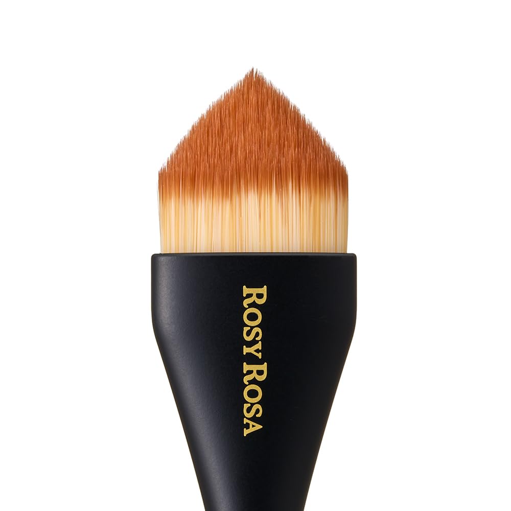 Rosy Rosa Multi-Use Makeup Brush with Ergonomic Handle, Point, Face, Shadow or Base Brush for Eyeshadow, Powder, Highlight and Foundation