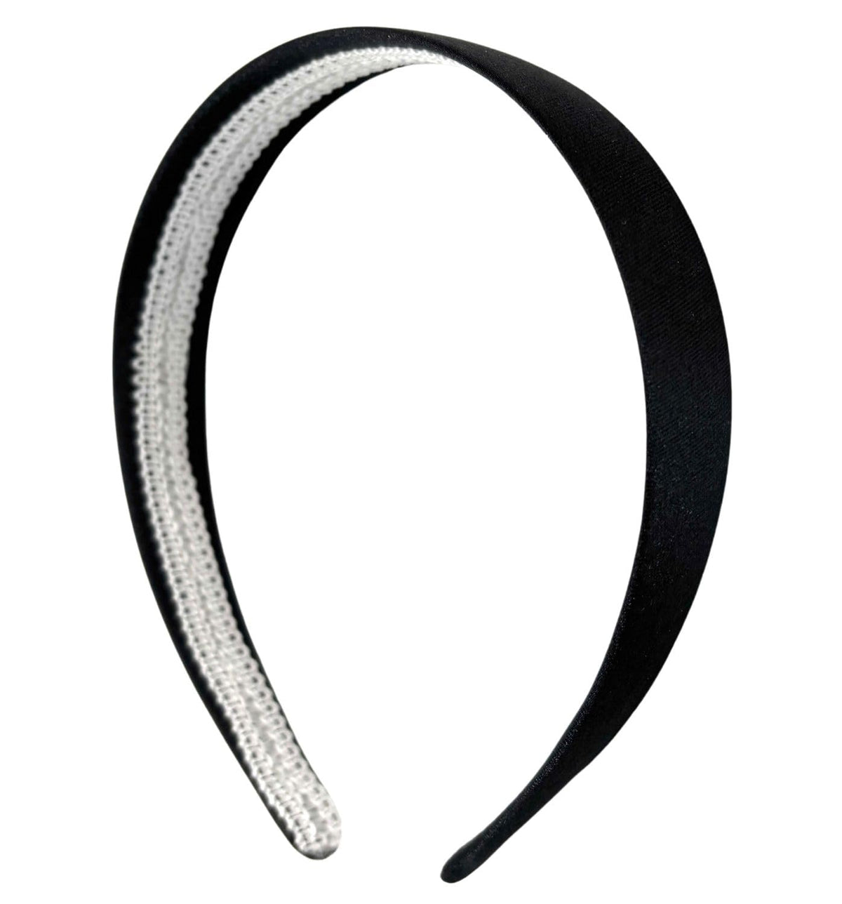 Satin Hard Headband for Women and Girls, 2.5 cm Wide Slim Hair Band with a No-Teeth Grip Lining, One Size, Fourteen Colors