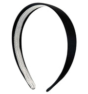 Satin Hard Headband for Women and Girls, 2.5 cm Wide Slim Hair Band with a No-Teeth Grip Lining, One Size, Fourteen Colors