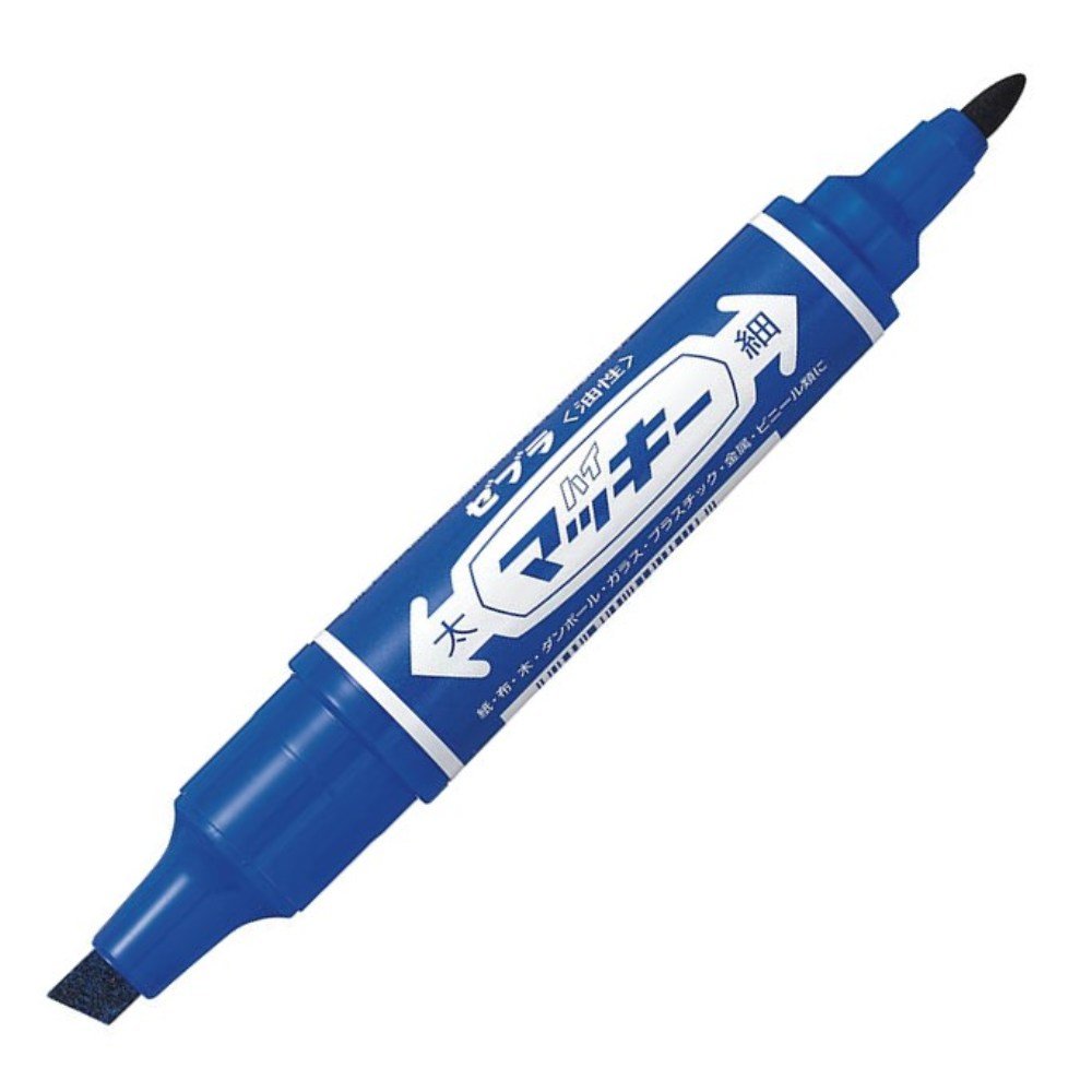ZEBRA Hi-Mckee Oil-Based Twin-Tip Marker — 6.0mm/1.5–2.0mm Tips
