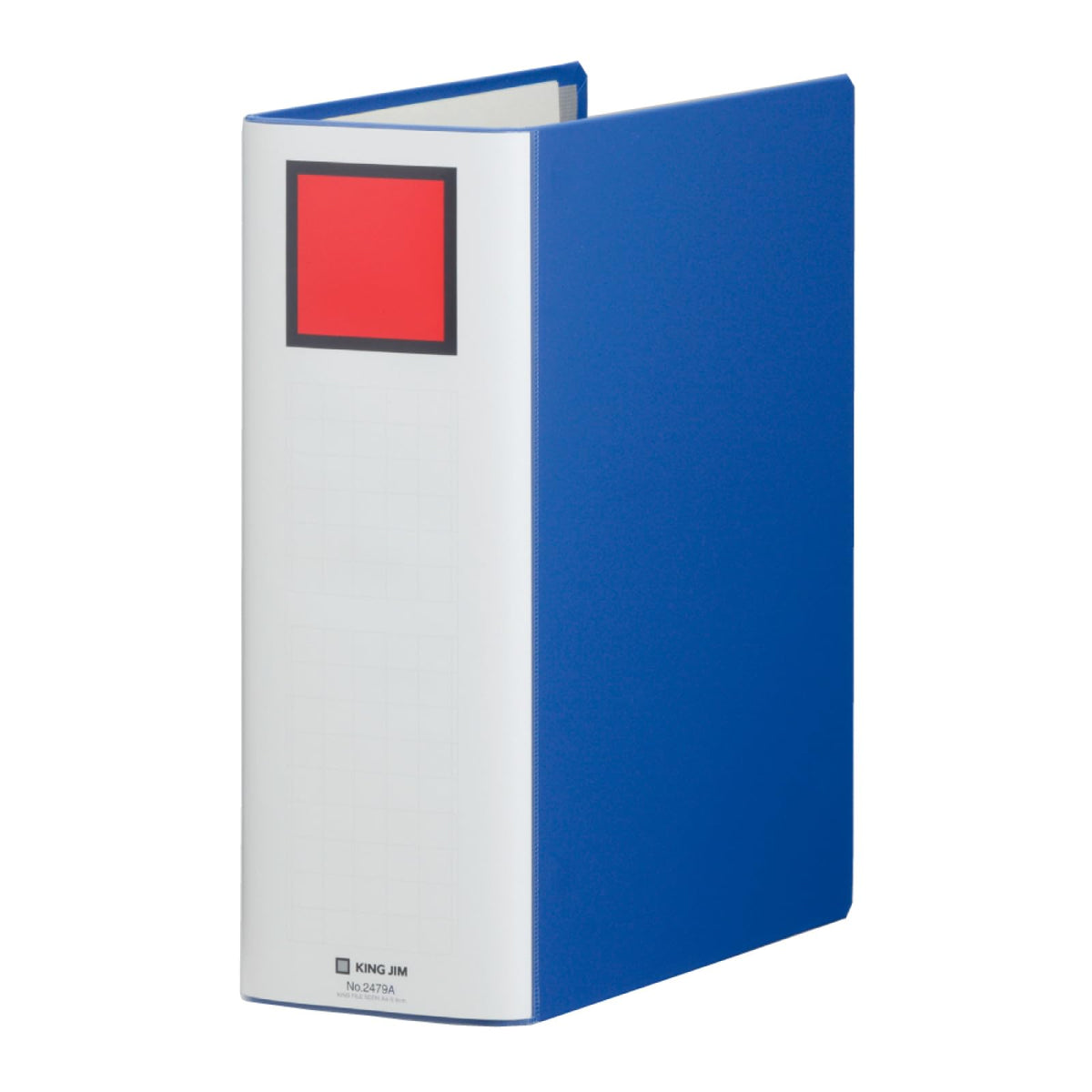 King Jim King File Super Dotch Easy A4 Portrait Two-Hole File, Olefin-Covered Lever Binder Opening Left or Right, 80 mm Hole Spacing, 200 to 1,000 Sheets, 307 x 243 mm, Blue or Grey