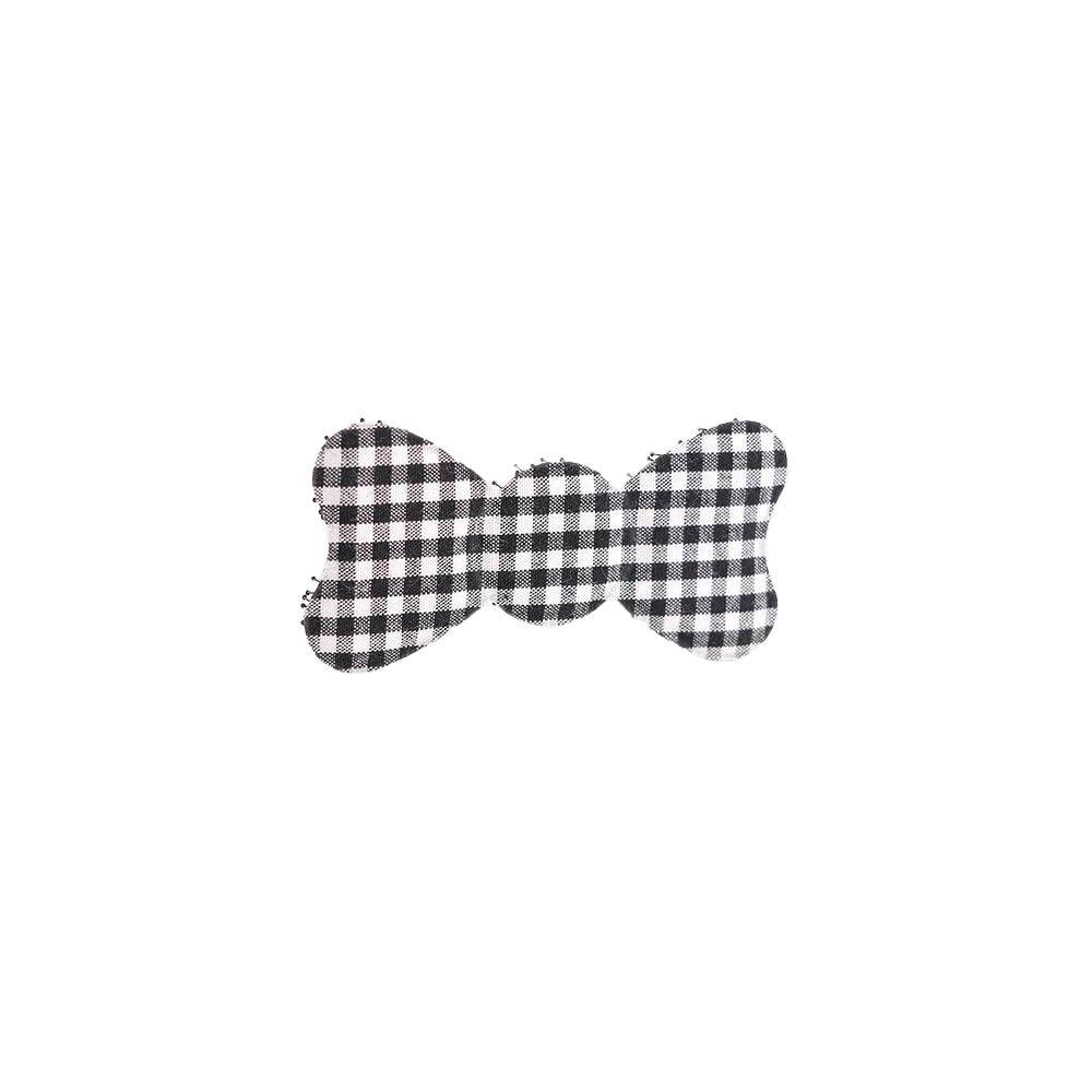 Standard Series No-Crease Hair Clip for Bangs, Made in Japan, Dot, Check and Stripe Ribbons in Mini, Middle and Large Sizes