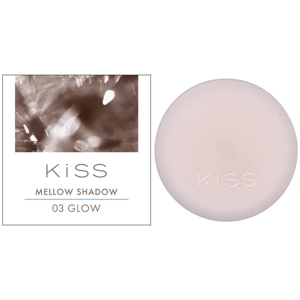 KiSS Mellow Shadow 03 Longing Taupe, Glow Cream Eyeshadow with Wet-Look Shine and Fine Pearl Sparkle, Argan Oil, Long-Wearing, 5.3 g