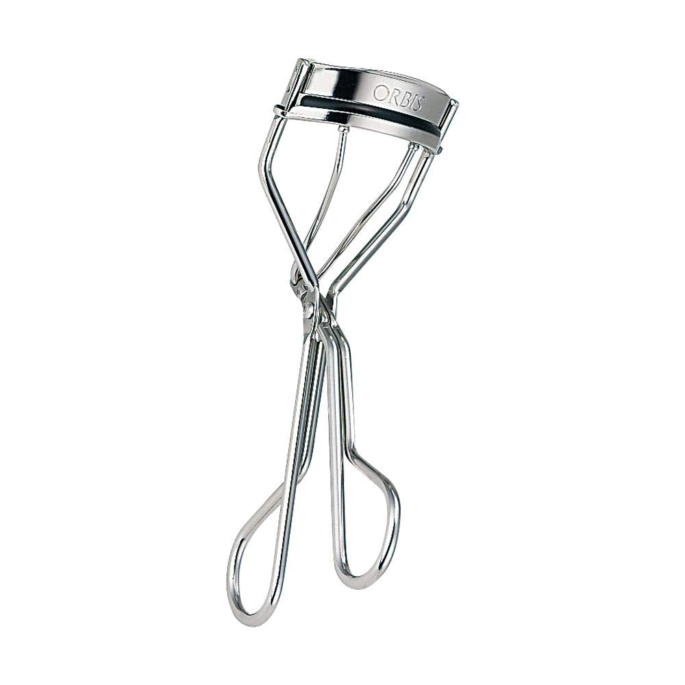 Orbis Eyelash Curler, Silver Steel Lash Curler with Metal-Allergy Guard Coating and Silicone Rubber Pad