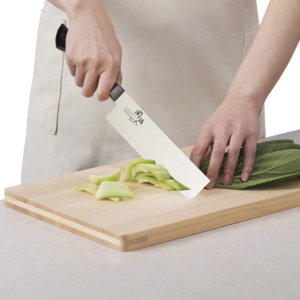 Seki Magoroku Wakatake Nakiri Knife AB5424, 165 mm Stainless Steel Vegetable Knife with Resin Handle, Made in Japan