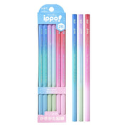 Tombow Ippo Kakikata Learning Pencils 2B, Hexagonal 175 mm Shaft with Name Area, 12 Pencils per Box, Mermaid, Fairy, Gradient, Pastel or Natural Designs, 1 or 2 Dozens