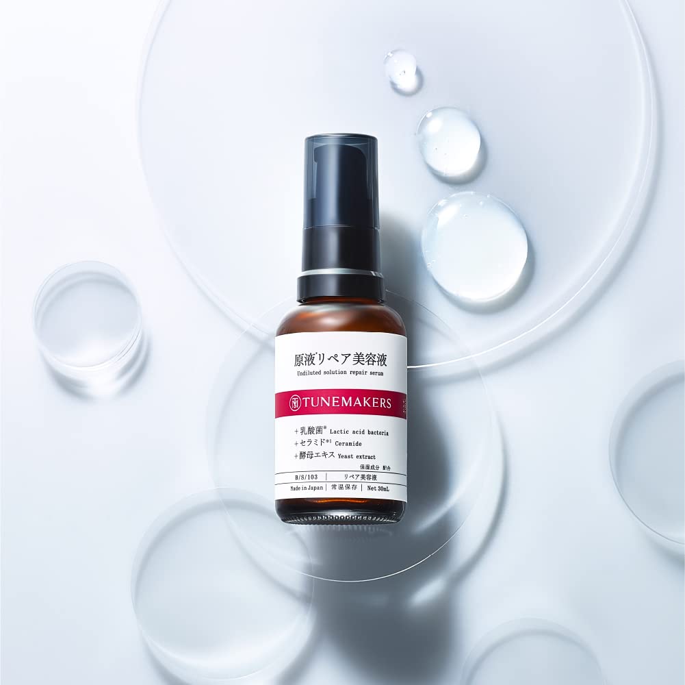 TUNEMAKERS Undiluted Solution Repair Serum 30 ml, Ceramide, Lactic Acid Bacteria, Amino Acids and Yeast Extract Barrier Serum for Sensitive and Wavering Skin