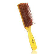 VESS Honey Blow Brush H-1000, 9-Row Pin Brush with Honey and Royal Jelly Microcapsules, Amber, Made in Japan