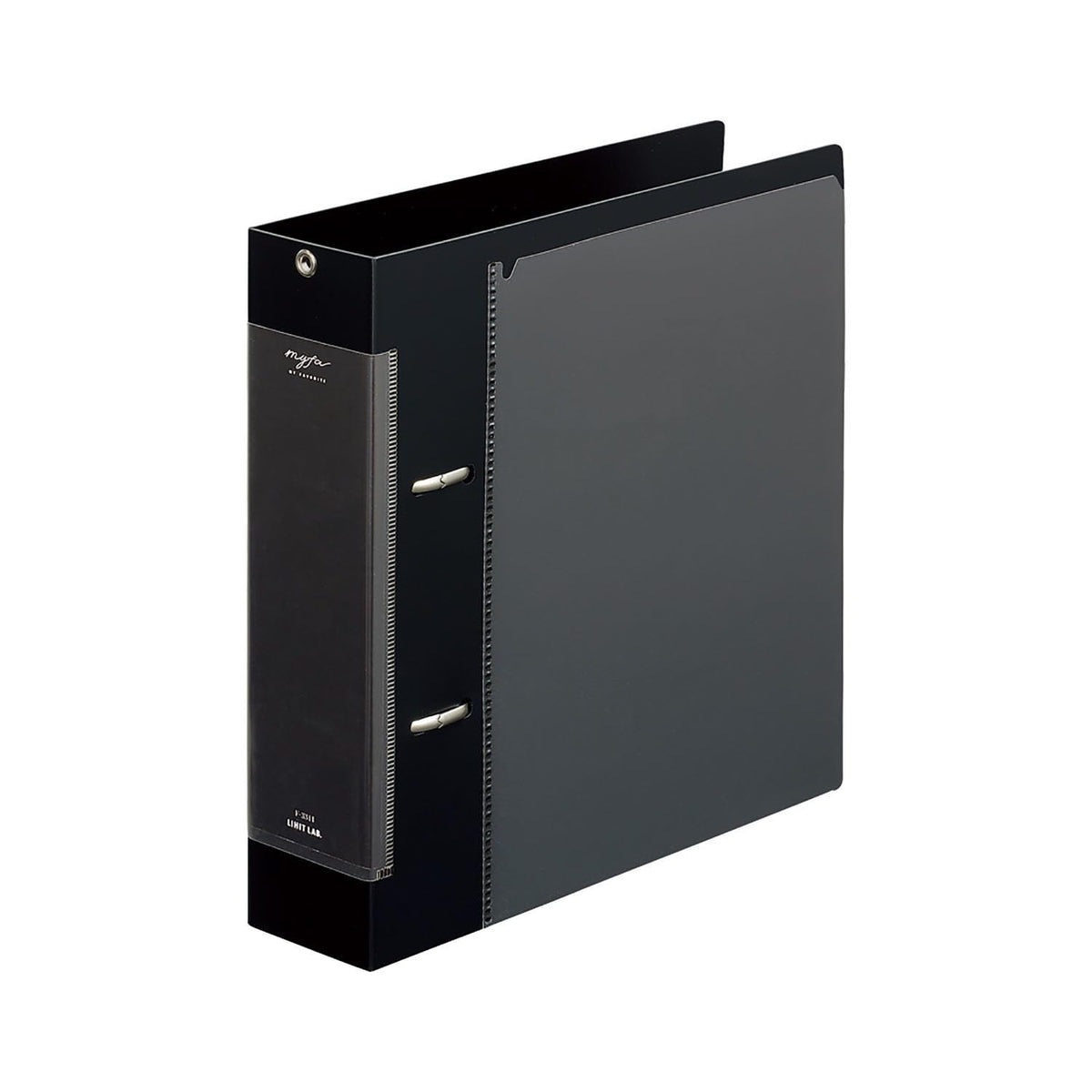 Lihit Lab Collection Ring File, Mini, A5, A5 Wide, A4, A4 Wide or A4 Super-Wide with 2 or 4 Rings and Polypropylene Cover for Cards, Photos and Papers, Jet Black or Milky White