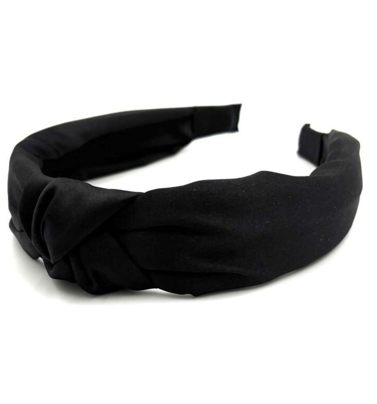 Knotted Satin Headband for Women and Girls, Top-Knot Hard Headband with Scalp-Protection Lining, One Size, Nine Colors