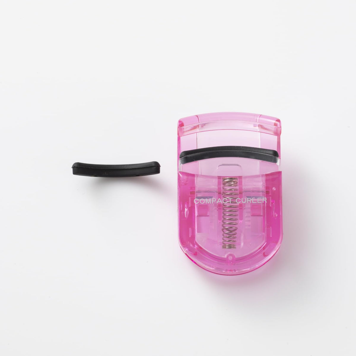 KAI Q.E.C Compact Eyelash Curler KQ097, Pink Pocket Lash Curler with Antibacterial Body and a Spare Silicone Pad