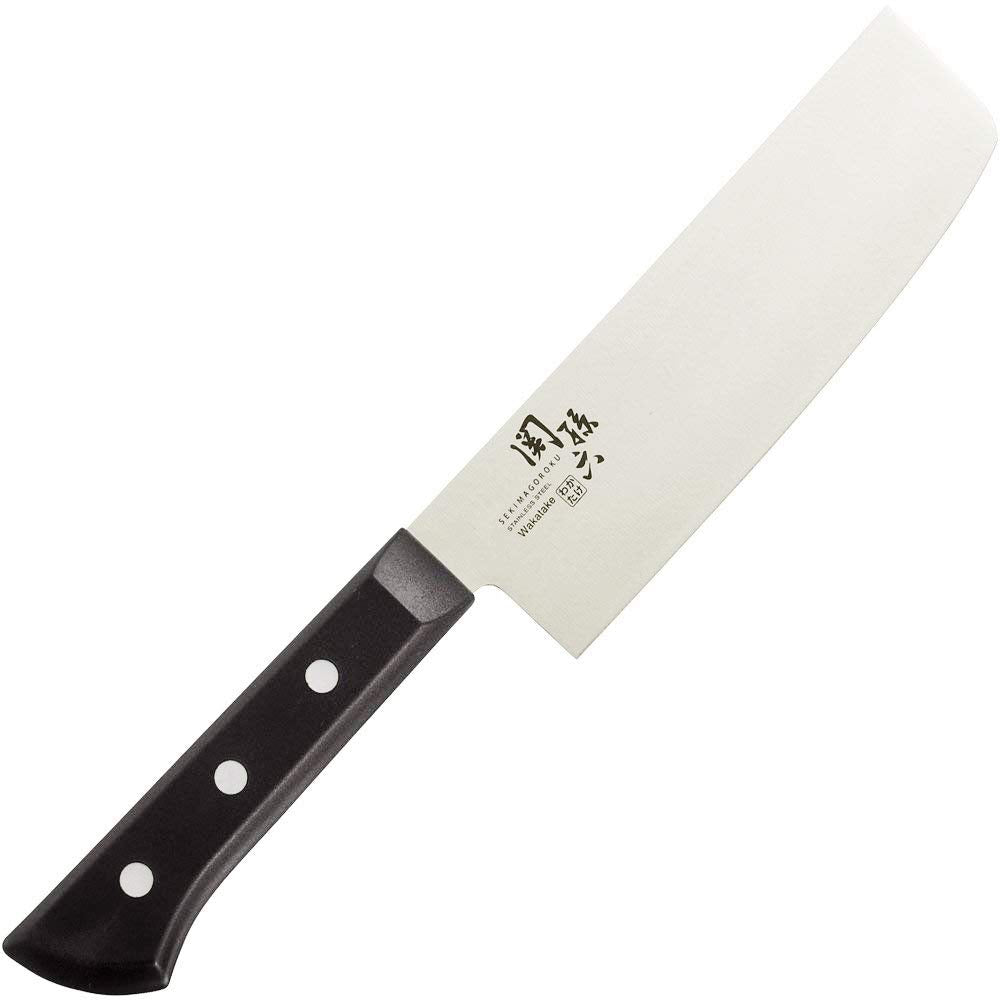 Seki Magoroku Wakatake Nakiri Knife AB5424, 165 mm Stainless Steel Vegetable Knife with Resin Handle, Made in Japan