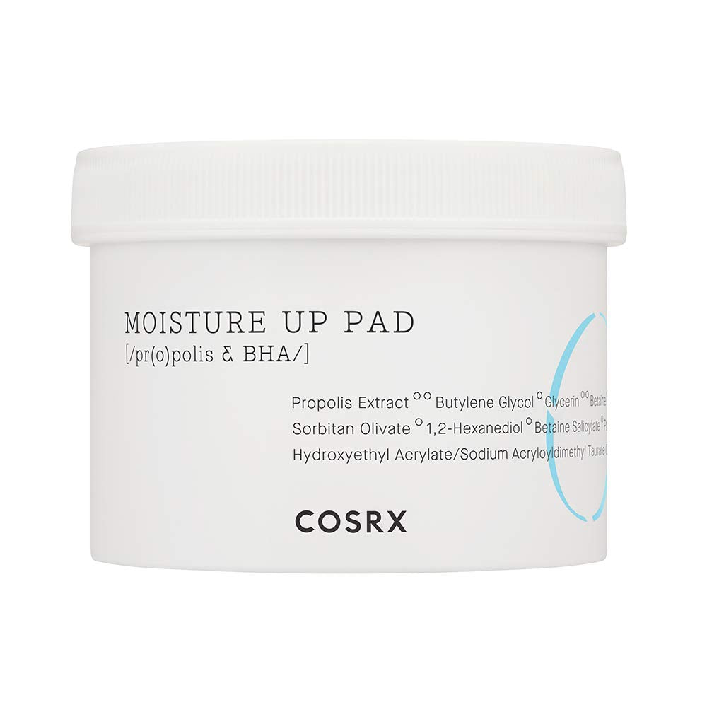 COSRX One Step Moisture Up Pad, Propolis and BHA Toner Pads for Dry Skin, 70 Pads