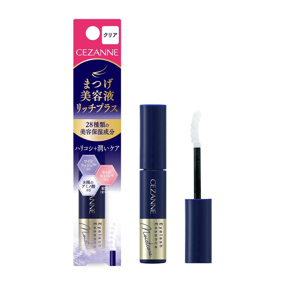CEZANNE Eyelash Essence Rich Plus, Clear Lash and Brow Serum with 28 Moisturising Ingredients, 4 g