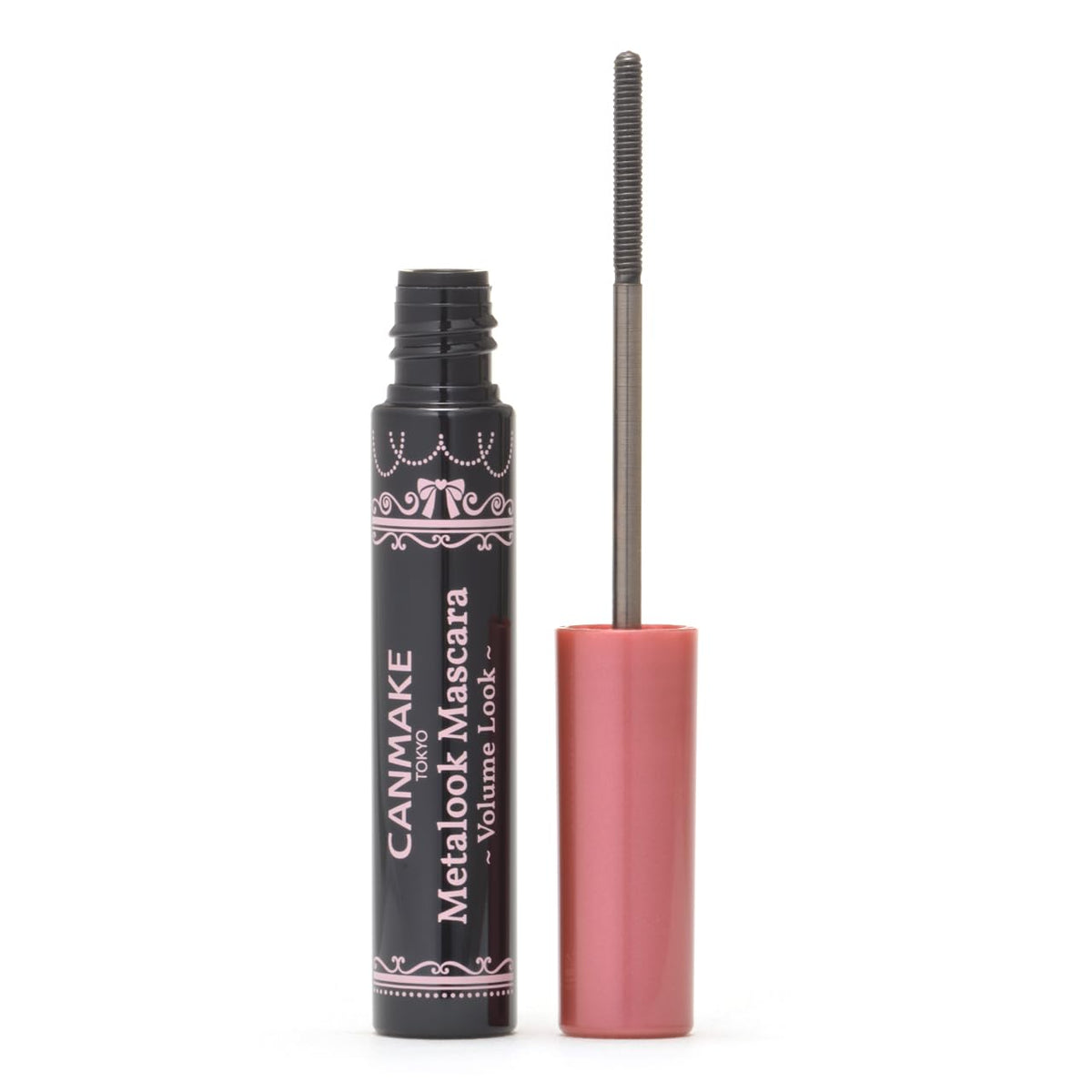 Canmake Metalook Mascara Volume Look, V01 Black, Waterproof Stainless Metal Comb Volume Mascara, 4 g