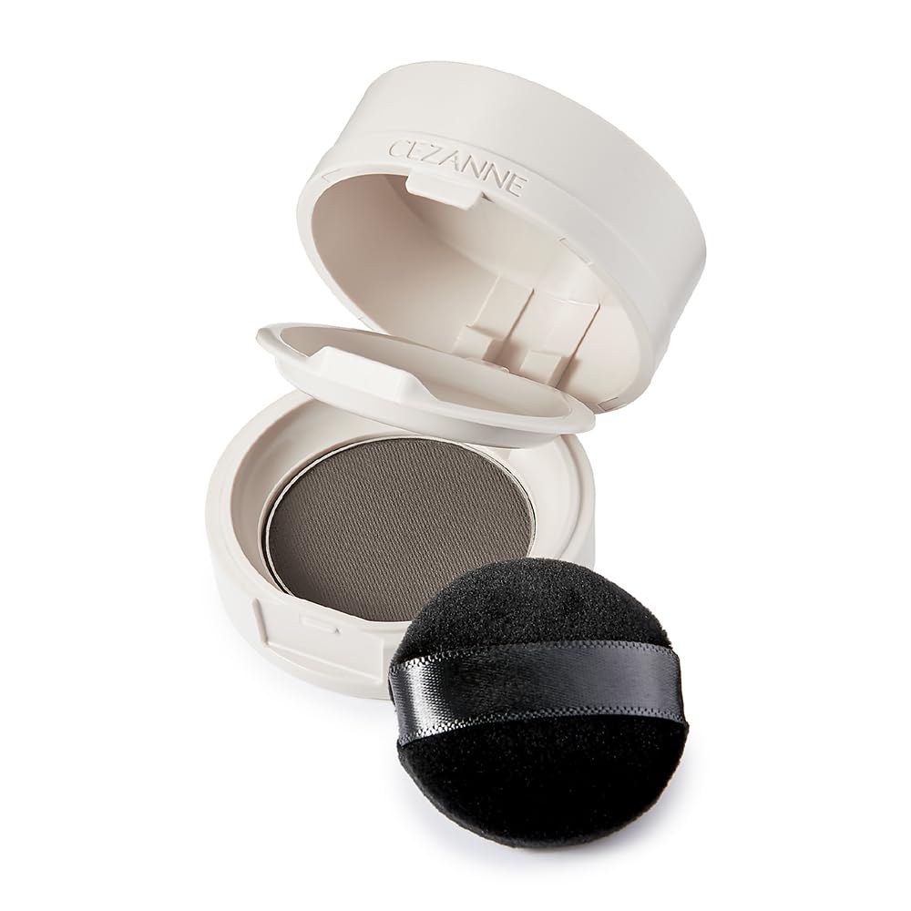 Cezanne Hair Makeup Powder, 4.0 g Natural Brown Hair Powder to Cover Thin Spots and White Roots, Matte Finish with Puff, Made in Japan